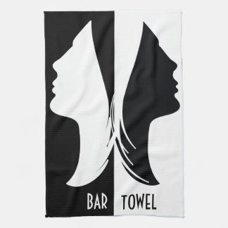 Black and White Bar Towel Faces