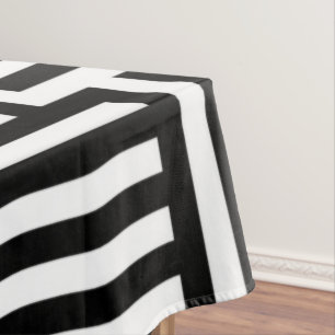 Black And White Basket Weave Tablecloth