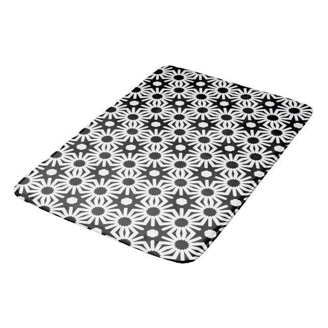 Black and White Bath Mat (Angled)