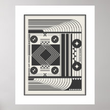 black and white bauhaus poster art
