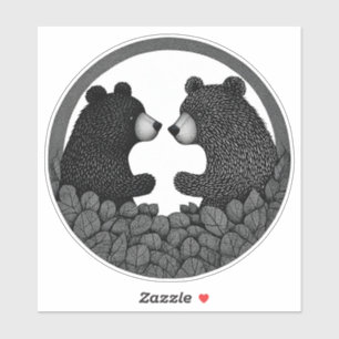 Black and white bears