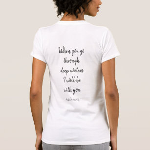 Black and White Bible Verse on Back T-Shirt