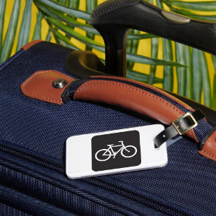 Black And White Bicycle Symbol Luggage Tag