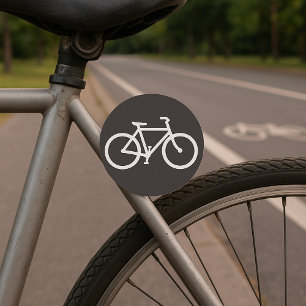 Black And White Bicycle Symbol Stickers
