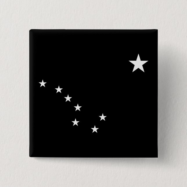 Black and White Big Dipper 15 Cm Square Badge (Front)