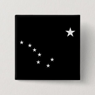 Black and White Big Dipper 15 Cm Square Badge