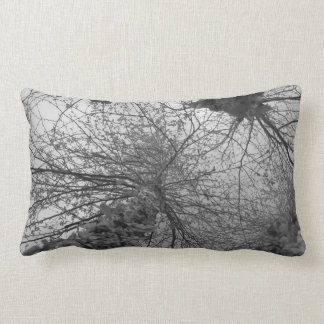 Black and White Birch Tree Lumbar Cushion