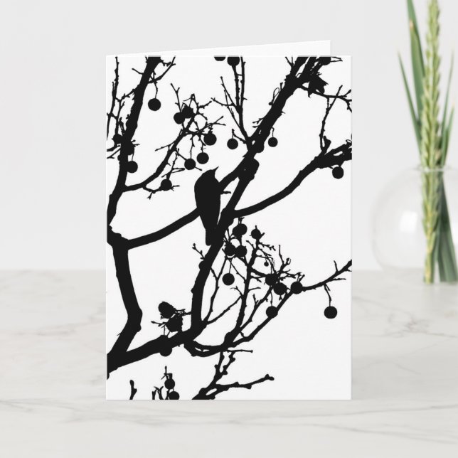 Black and White Bird All Occasions  Card (Front)