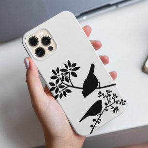 Black and White Birds iPhone 15 Pro Max Case