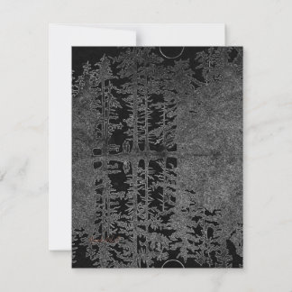 black and white, black forest, enchanted forest invitation