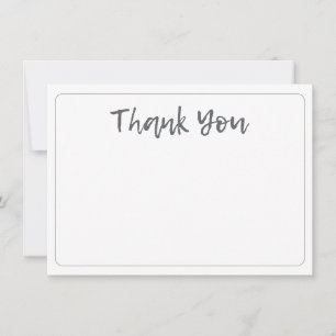 Black and White Blank Elegant Handwritten Card