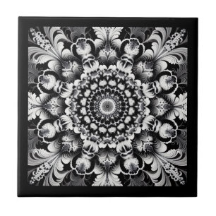 Black and White Bliss Ceramic Tile