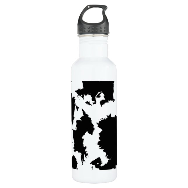 Black And White Blobs 710 Ml Water Bottle (Front)