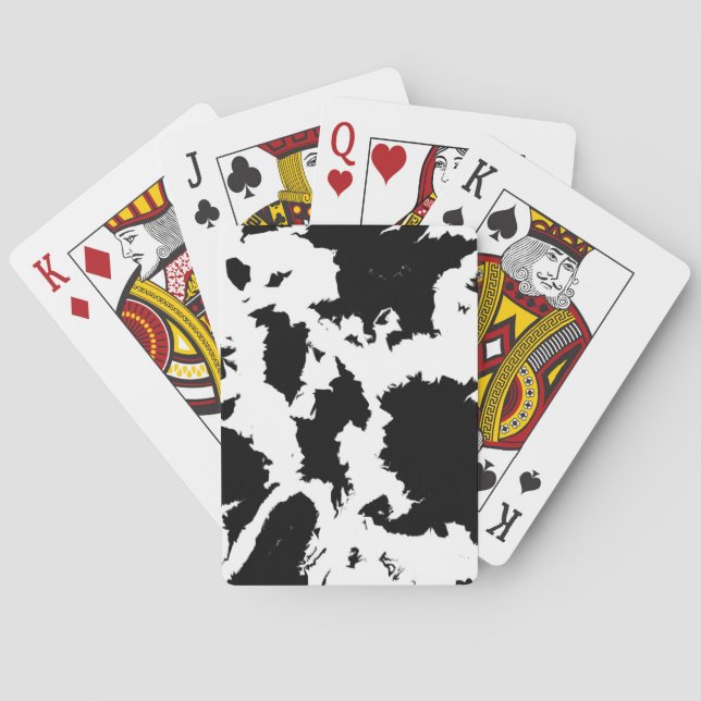 Black And White Blobs Playing Cards (Back)