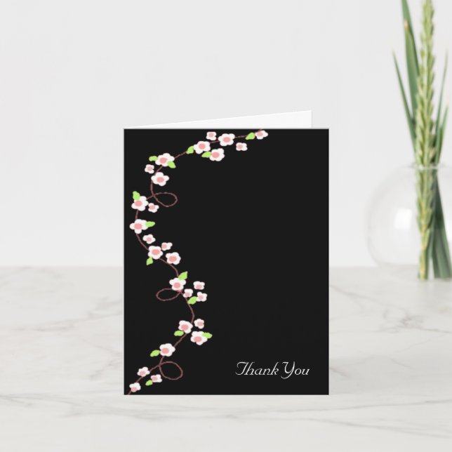 Black and White Blossom Thank You (Front)