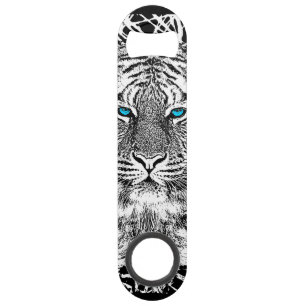 Black And White Blue Eyes Tiger design