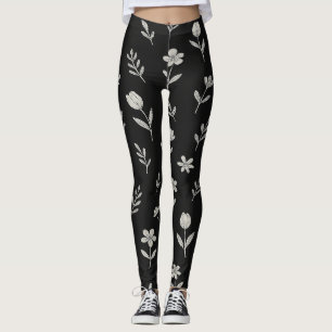 Black and White Boho Design Leggings