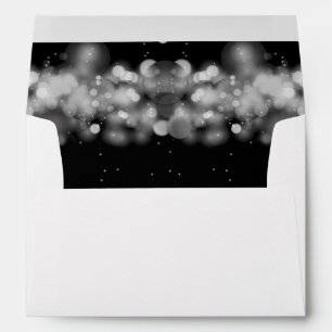 Black and White Bokeh Bubbles Envelope