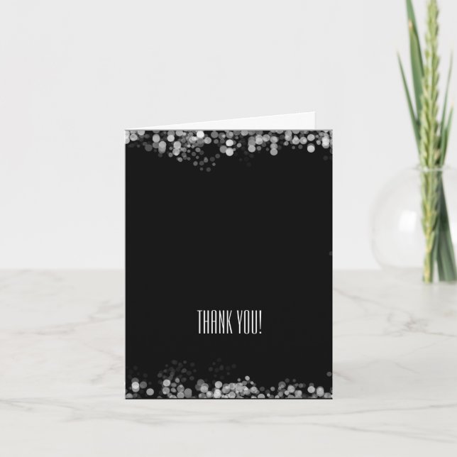 Black and White Bokeh Thank You (Front)