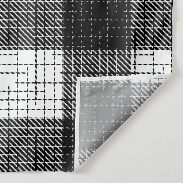 Black and White Bold Checkered Plaid Design  Fabric (Creator Uploaded)