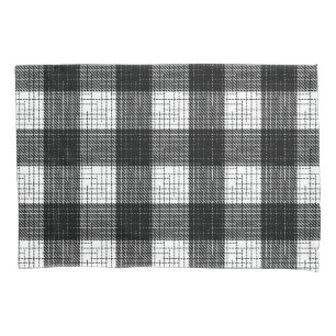 Black and White Bold Checkered Plaid Design Pillowcase