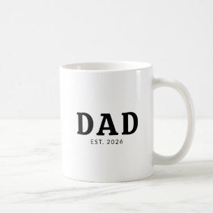 Black And White Bold Dad Established Coffee Mug