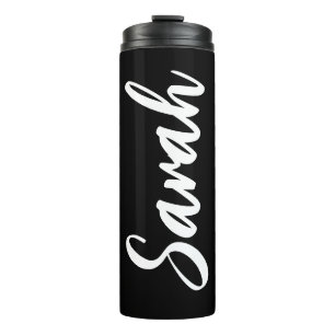Black and White Bold Personalised Thermal Tumbler