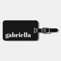 Black and White Bold Typography Personalised Name
