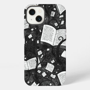 Black And White Books Background iPhone 13 Case