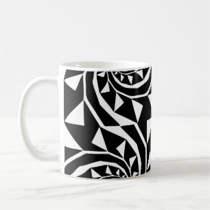 Black and white bord design,  ornament art,  home  coffee mug