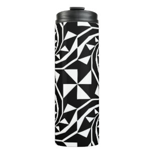 Black and white bord design, ornament art, home thermal tumbler
