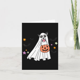 Black And White Border Collie Boo Dog Halloween Card