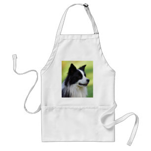 Black and White Border Collie Dog Standard Apron