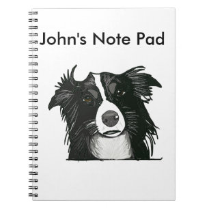 Black and White Border Collie Notebook