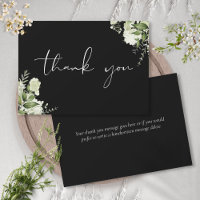 Black And White Botanical Greenery Elegant Script