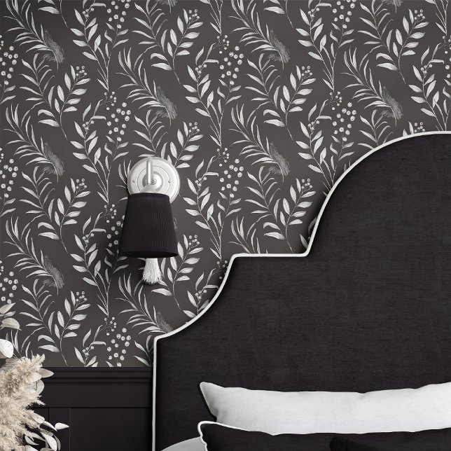 Black and White Botanical Wallpaper (Creator Uploaded)