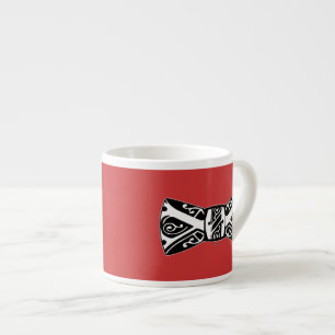 Black and White Bow Tie Espresso Cup