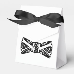 Black and White Bow Tie Favour Box