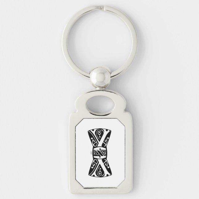 Black and White Bow Tie Key Ring (Front)