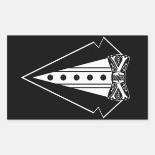 Black and White Bow Tie with Tux Rectangular Sticker