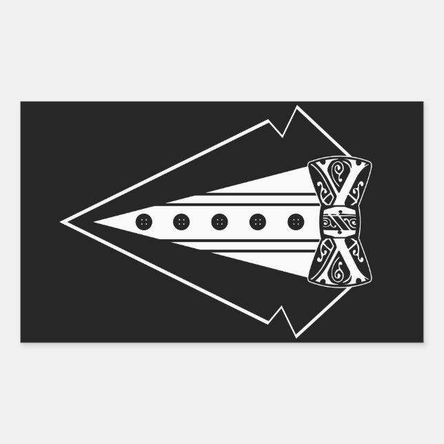 Black and White Bow Tie with Tux Rectangular Sticker (Front)