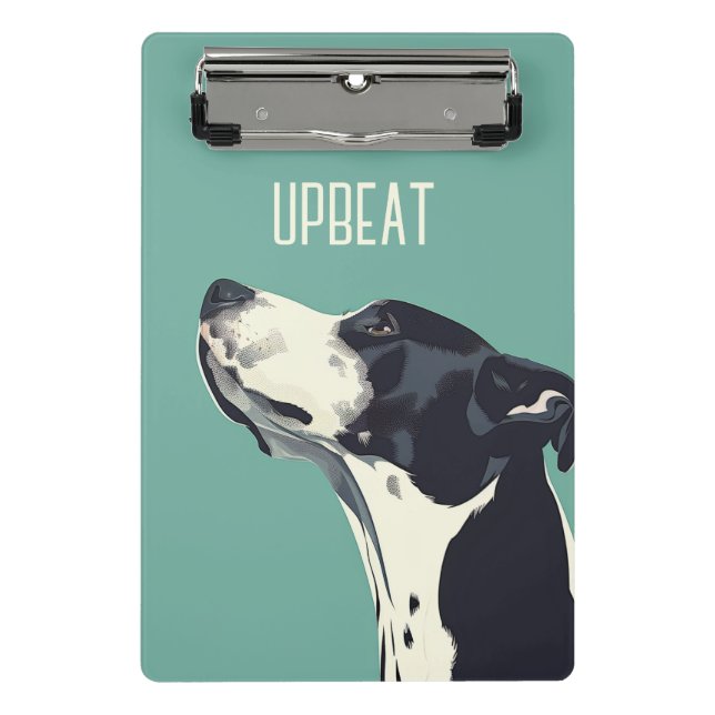 Black and White Boxer Mini Clipboard (Front)