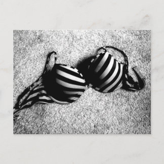 Black and White Bra postcard