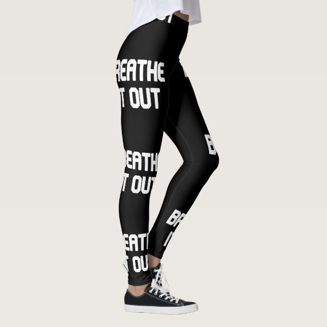 Black and White Breathe It Out Leggings (Right)