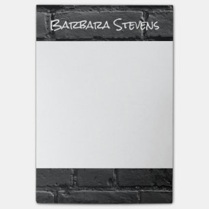 Black and White Brick 4x6 Post It Notes