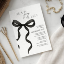 Black and White Bridal Shower Invite | Chic Modern