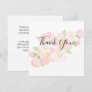 Black and White Bridal Shower Thank You Card