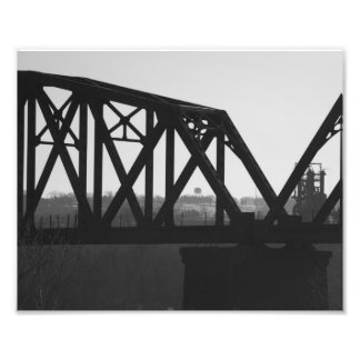 Black and White Bridge Photo Print