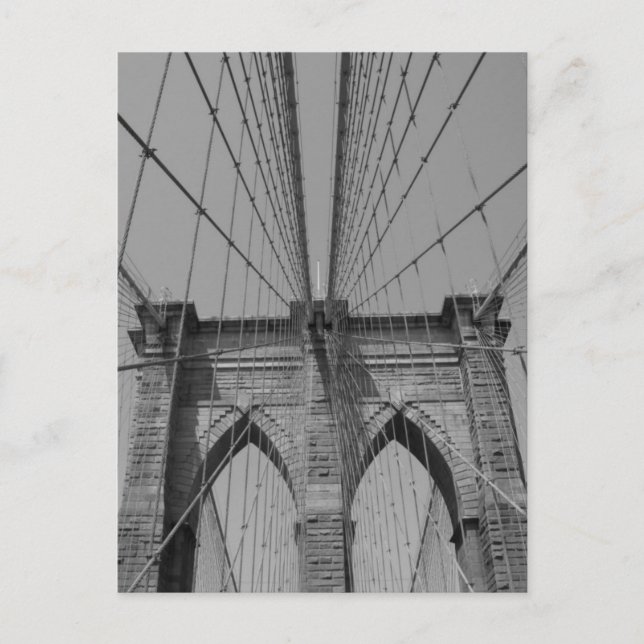 Black and white Brooklyn Bridge card (Front)
