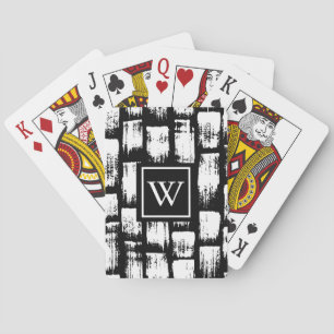 Black and White Brush Abstract Playing Cards